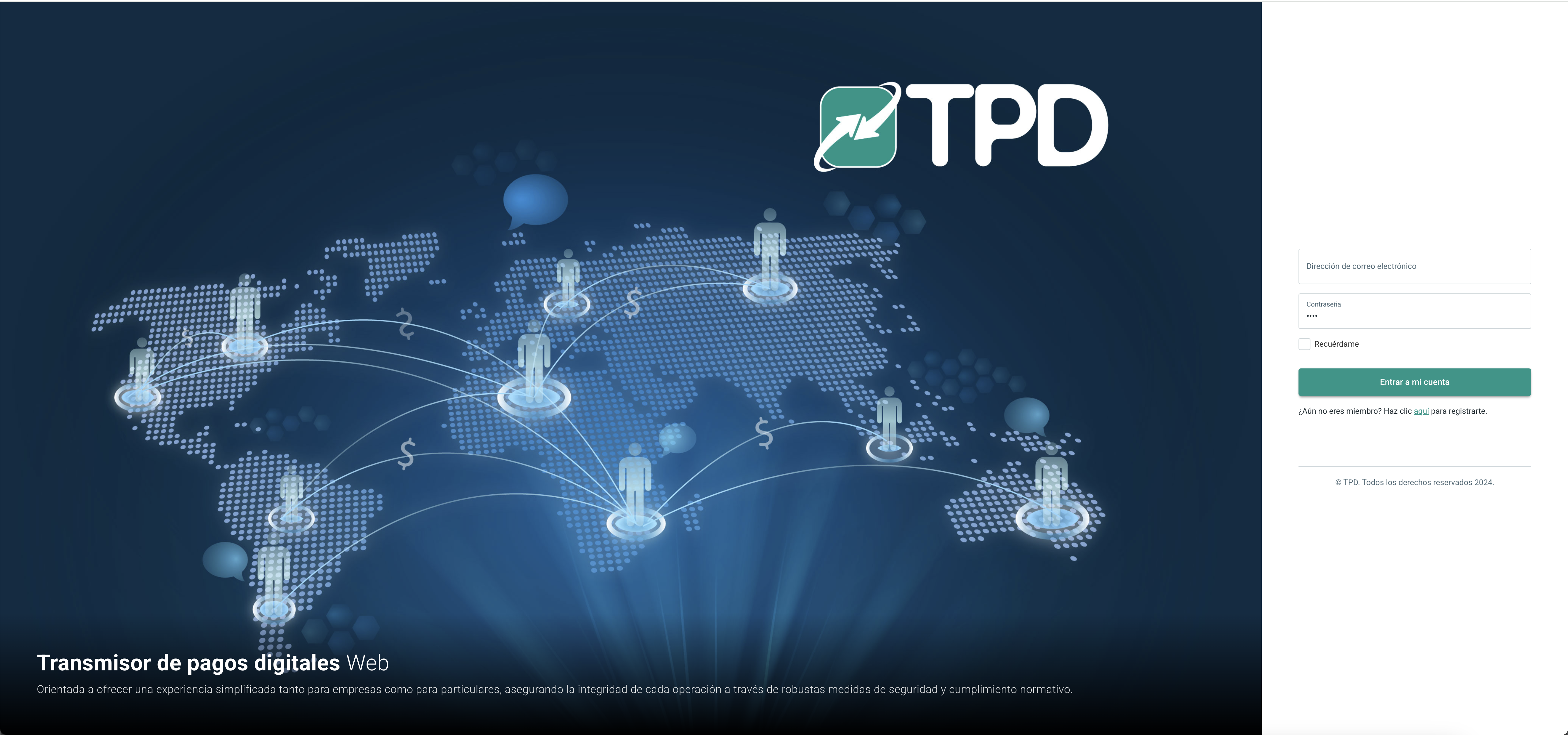 Interfaz de TPDS - Dashboard